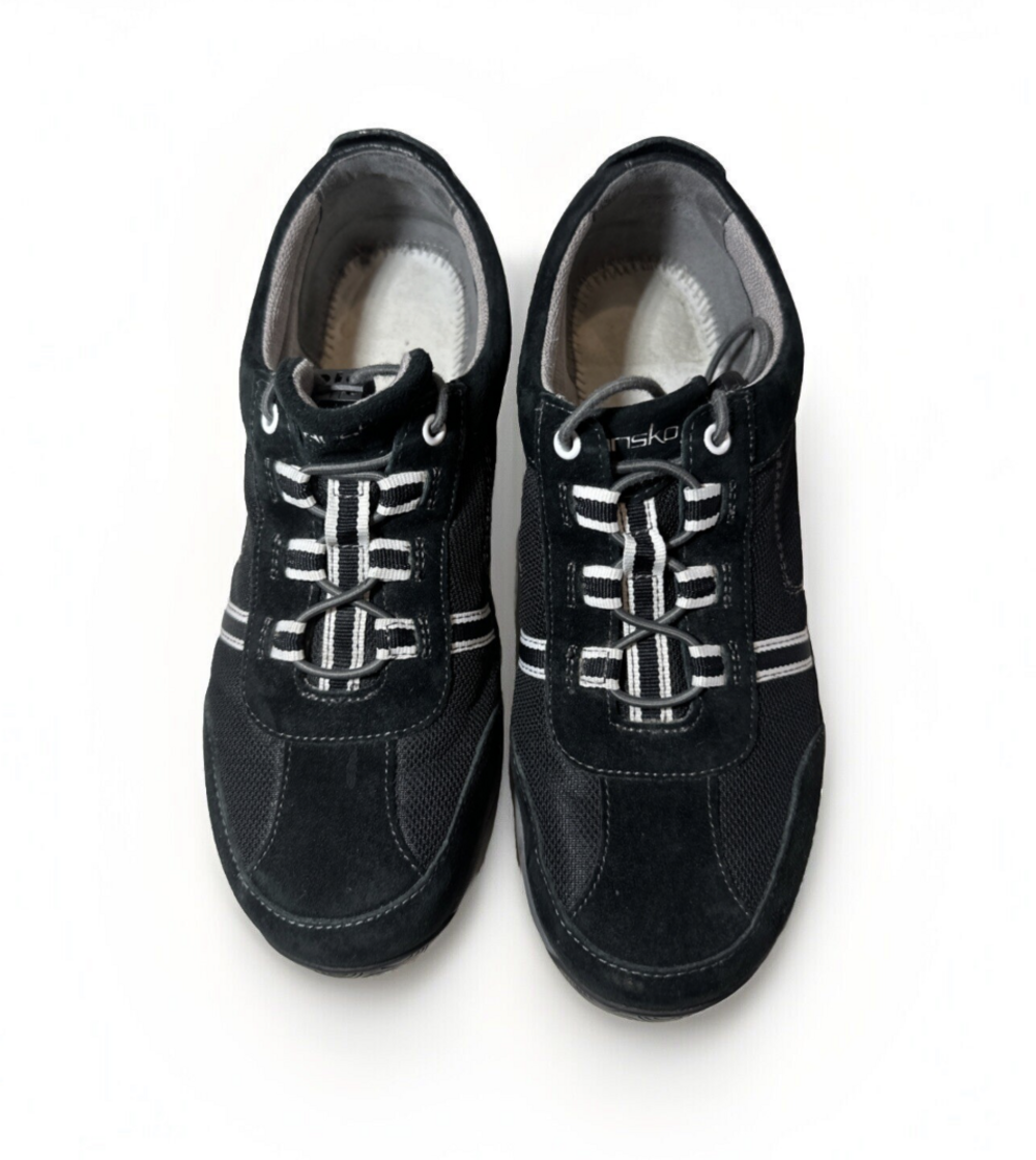 Dansko Shoes Womens Size EU 40 US 9.5-10 Black Suede Leather Mesh NO INSOLES